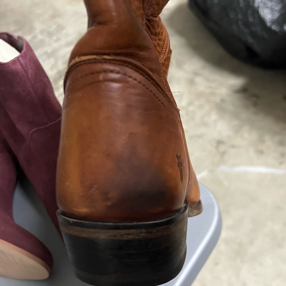 Frye Brown Leather Cowboy Boots - Picture 2 of 13